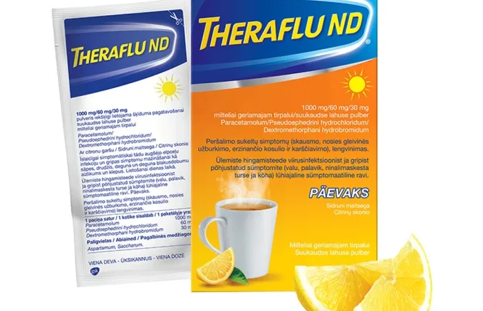 Theraflu gripui ir gerklės skausmui