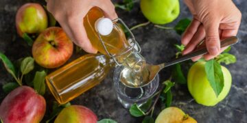 Obuolių acto priemonės nuo saulės nudegimo